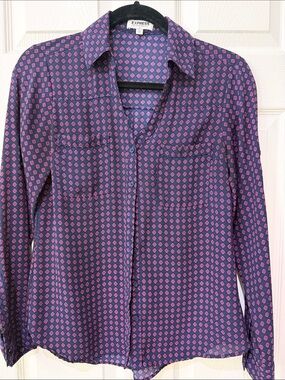 Express Women's Geometric Button-Down Shirt